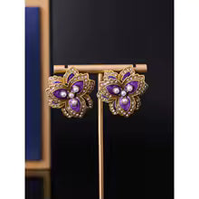 Elena Pearl Flower Zirconia Earrings