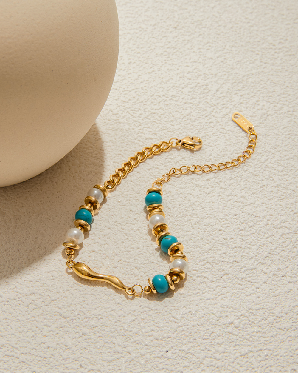 Elena Azure Ripple Pearl Bracelet