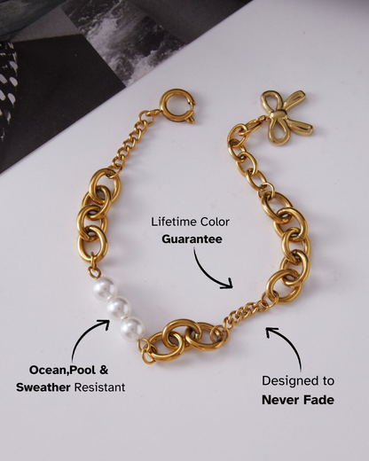 Elena Grace Bow Link Bracelet