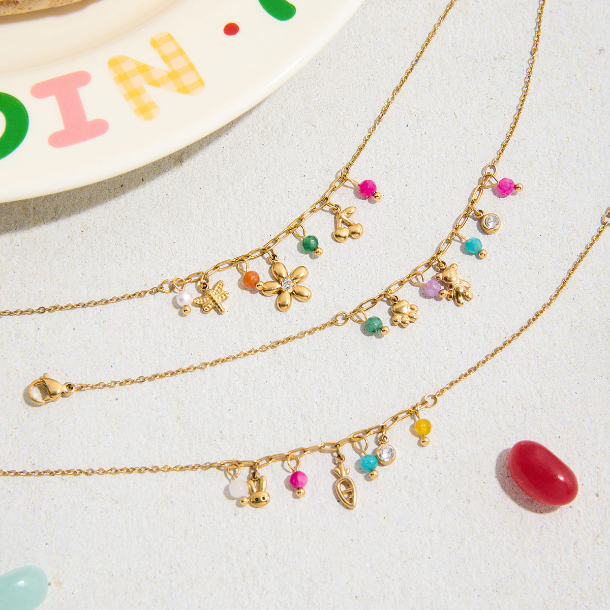 Elena Bloomy Garden Charm Bracelet