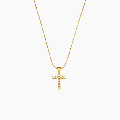 Elena Pearl Initial Pendant Necklace
