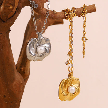 Elena Ocean Bloom Pearl Necklace