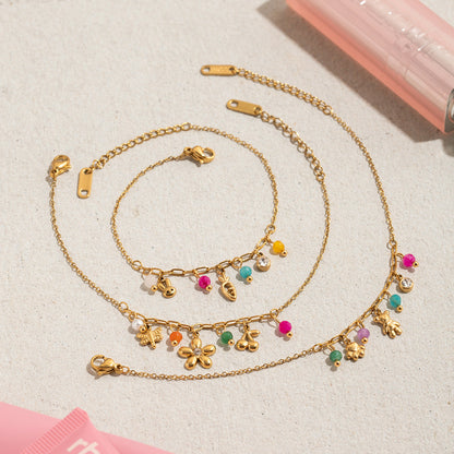 Elena Bloomy Garden Charm Bracelet
