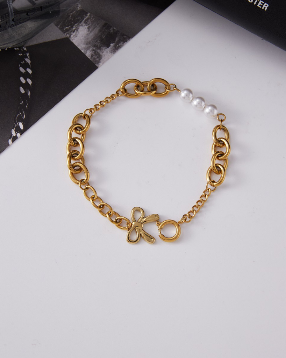 Elena Grace Bow Link Bracelet