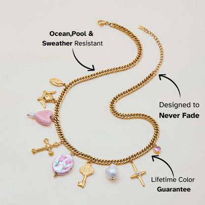 Elena Rosary Dream Charm Necklace