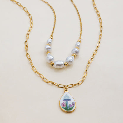 Elena Rainy Bloom Double Necklace