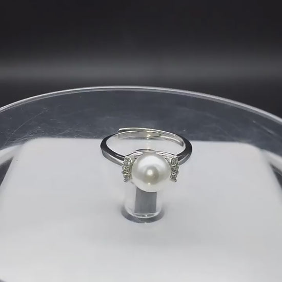 Anillos de moda, joyería de plata 925 con perla, piedras preciosas de circón, anillo abierto para dedo, accesorios para mujer, compromiso de boda, venta al por mayor