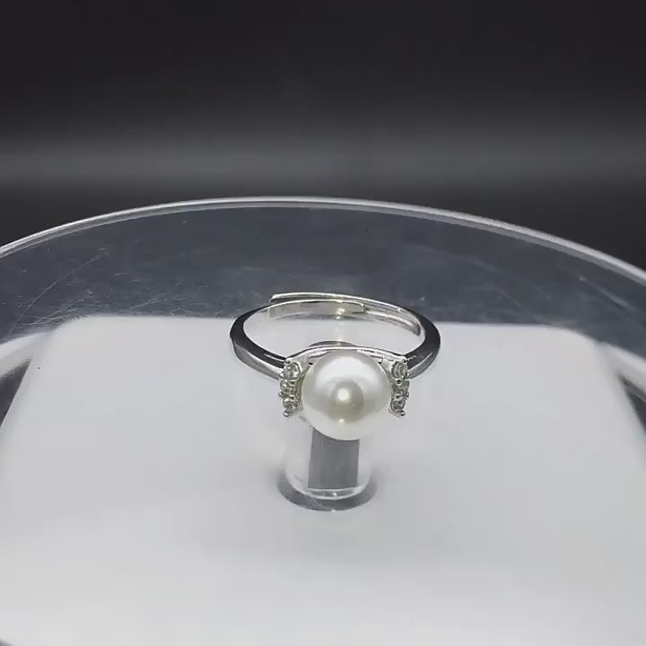 Anillos de moda, joyería de plata 925 con perla, piedras preciosas de circón, anillo abierto para dedo, accesorios para mujer, compromiso de boda, venta al por mayor